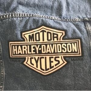 Vintage 90s Authentic Harley Davidson Denim Vest S